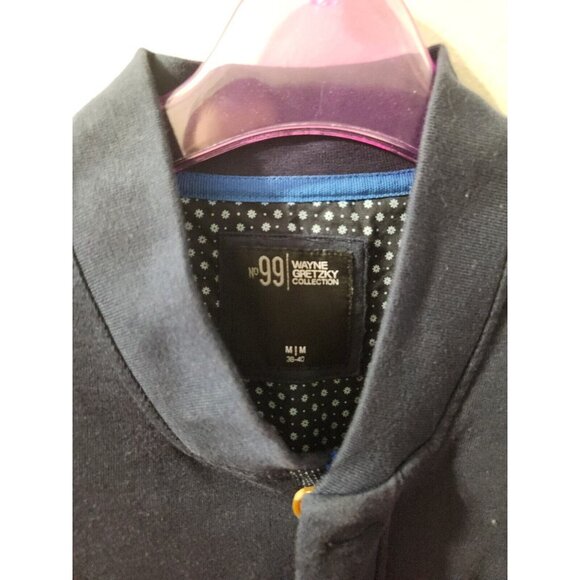 Wayne Gretzky Sweater Full Zip Vest Medium Marine Blue Long Sleeve - Picture 2 of 10